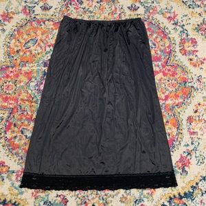 Vintage Black Slip Skirt